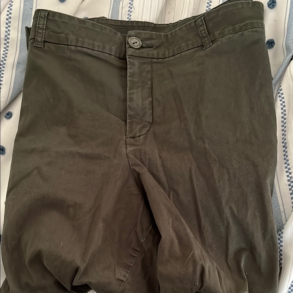 Kut from the Kloth Green Flat-Front Pants